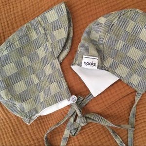 Nooks Baby Bonnet Cap x2